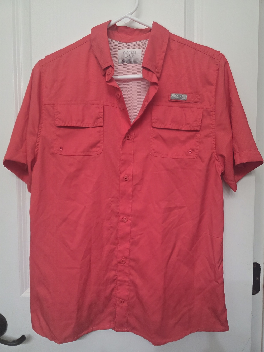 Ocean & Coast Kids’ Short-Sleeve Button-Down Shirt - Coral